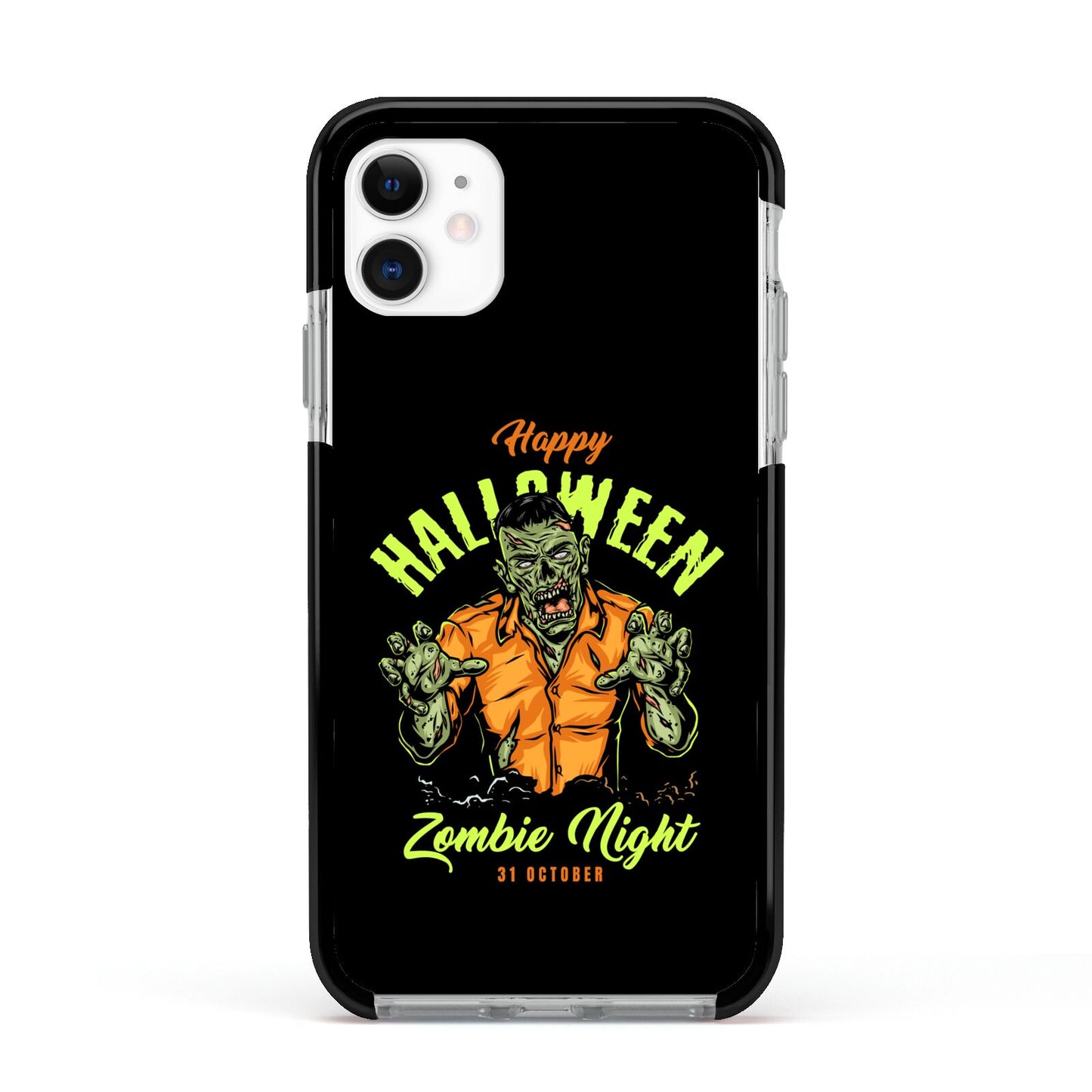 Zombie Apple iPhone 11 in White with Black Impact Case