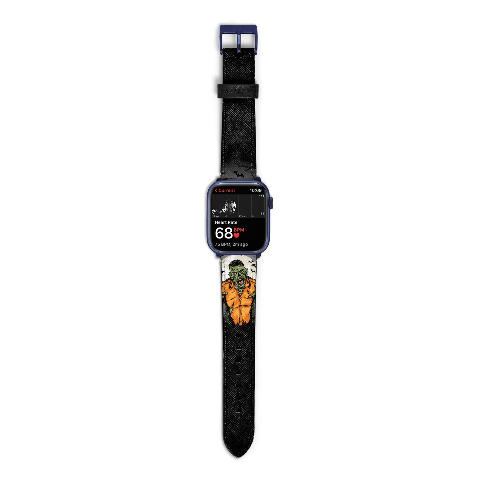 Zombie Night Apple Watch Strap Size 38mm with Blue Hardware