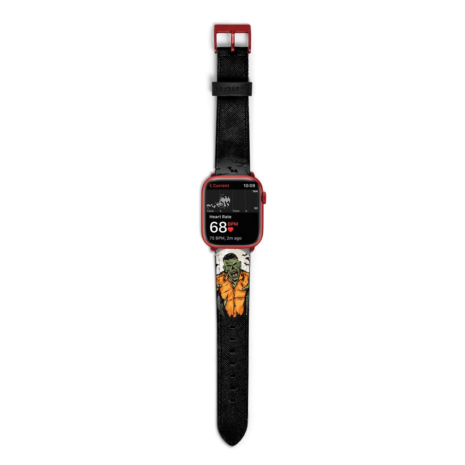 Zombie Night Apple Watch Strap Size 38mm with Red Hardware