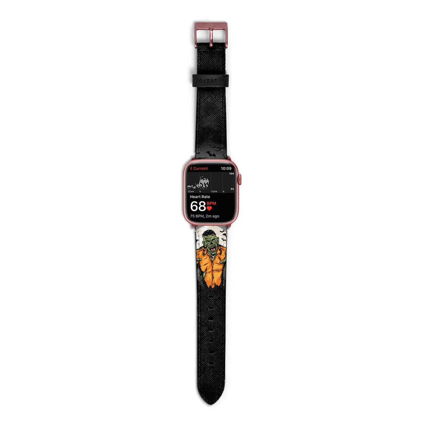 Zombie Night Apple Watch Strap Size 38mm with Rose Gold Hardware