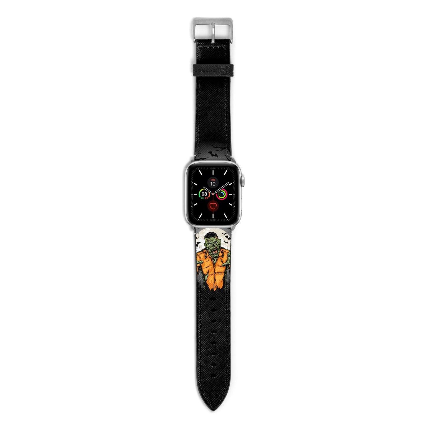 Zombie Night Apple Watch Strap with Silver Hardware
