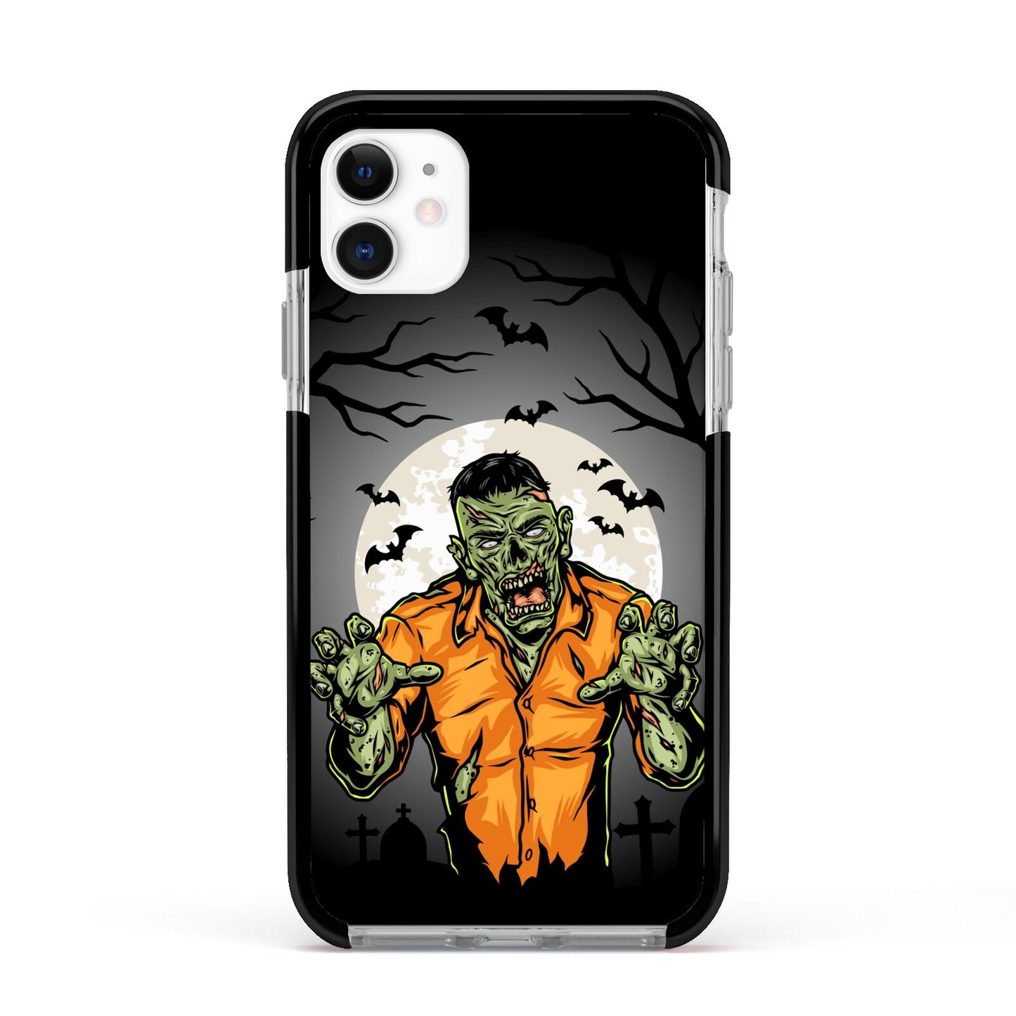 Zombie Night Apple iPhone 11 in White with Black Impact Case