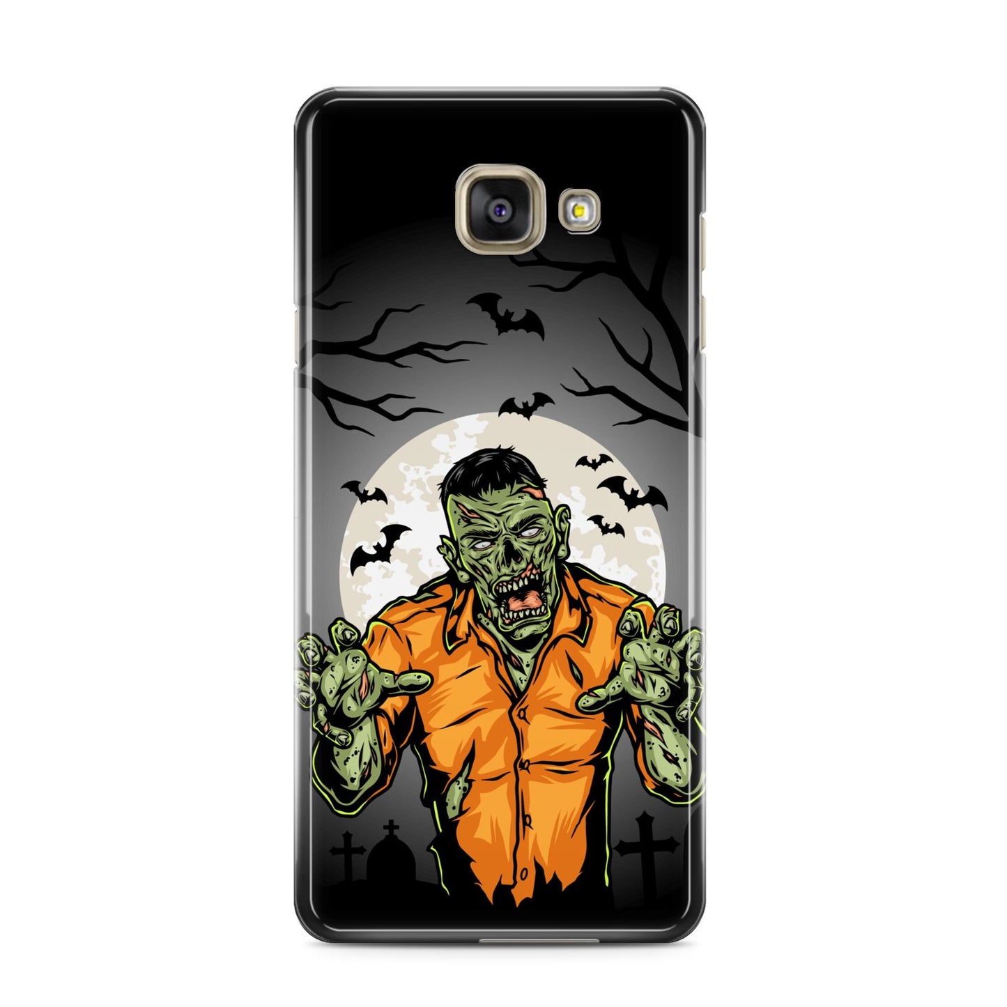 Zombie Night Samsung Galaxy A3 2016 Case on gold phone