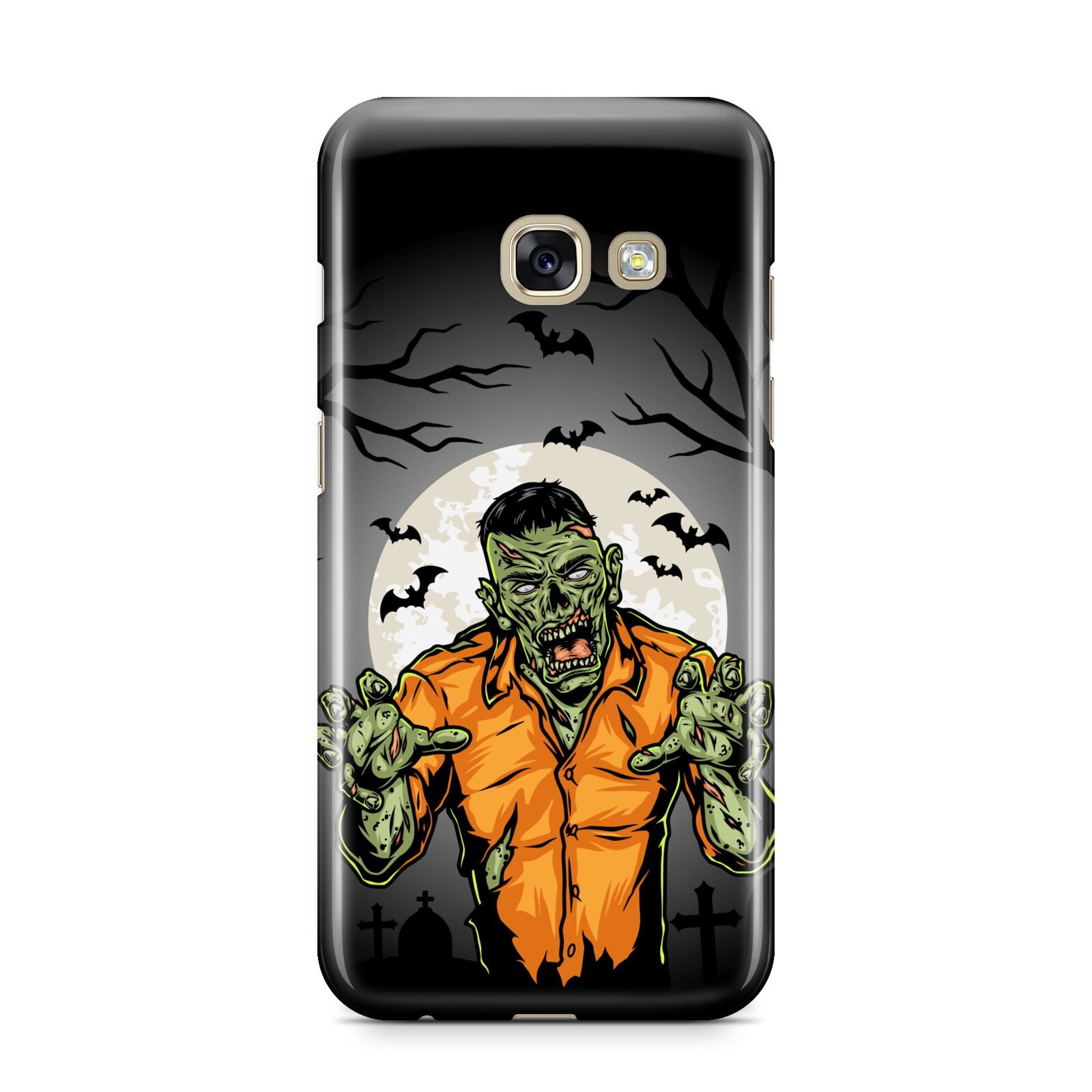Zombie Night Samsung Galaxy A3 2017 Case on gold phone