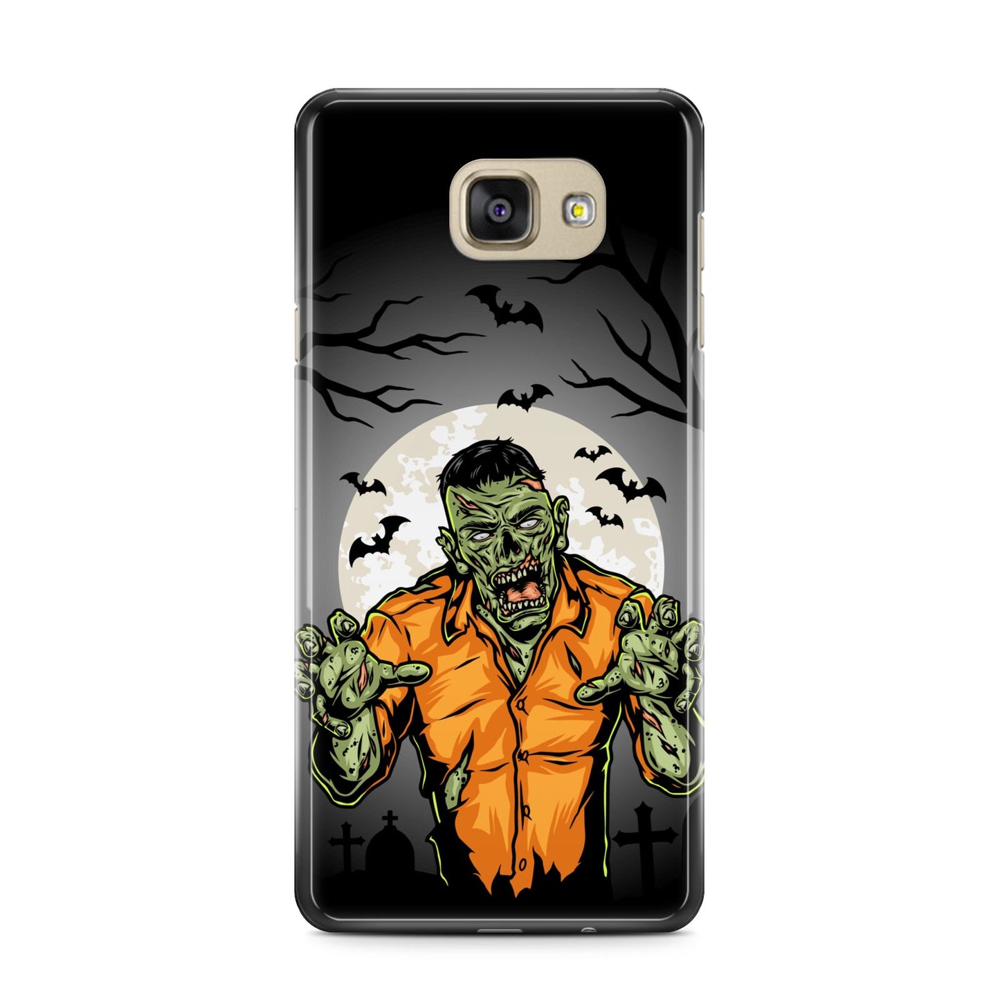 Zombie Night Samsung Galaxy A7 2016 Case on gold phone