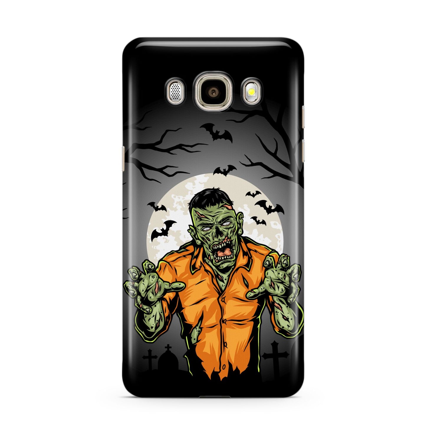 Zombie Night Samsung Galaxy J7 2016 Case on gold phone
