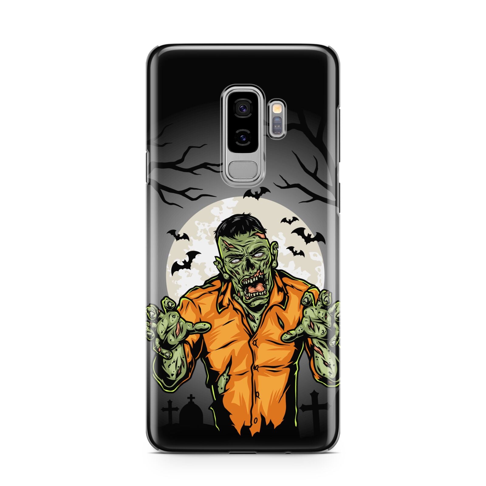 Zombie Night Samsung Galaxy S9 Plus Case on Silver phone