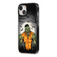 Zombie Night iPhone 13 Black Impact Case Side Angle on Silver phone