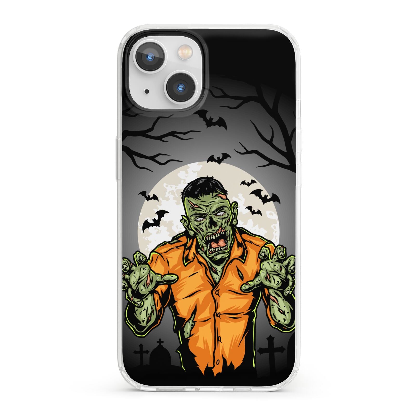 Zombie Night iPhone 13 Clear Bumper Case