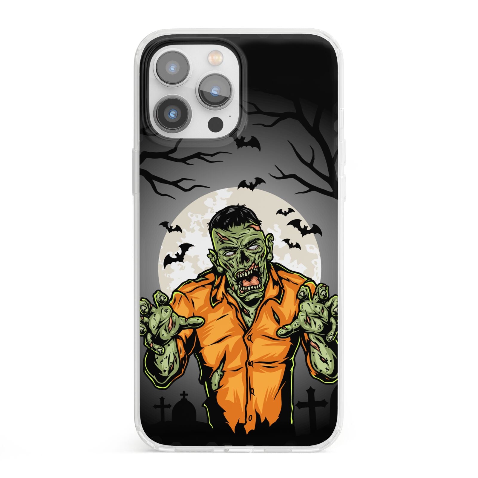 Zombie Night iPhone 13 Pro Max Clear Bumper Case
