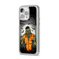 Zombie Night iPhone 14 Pro Max Clear Tough Case Silver Angled Image