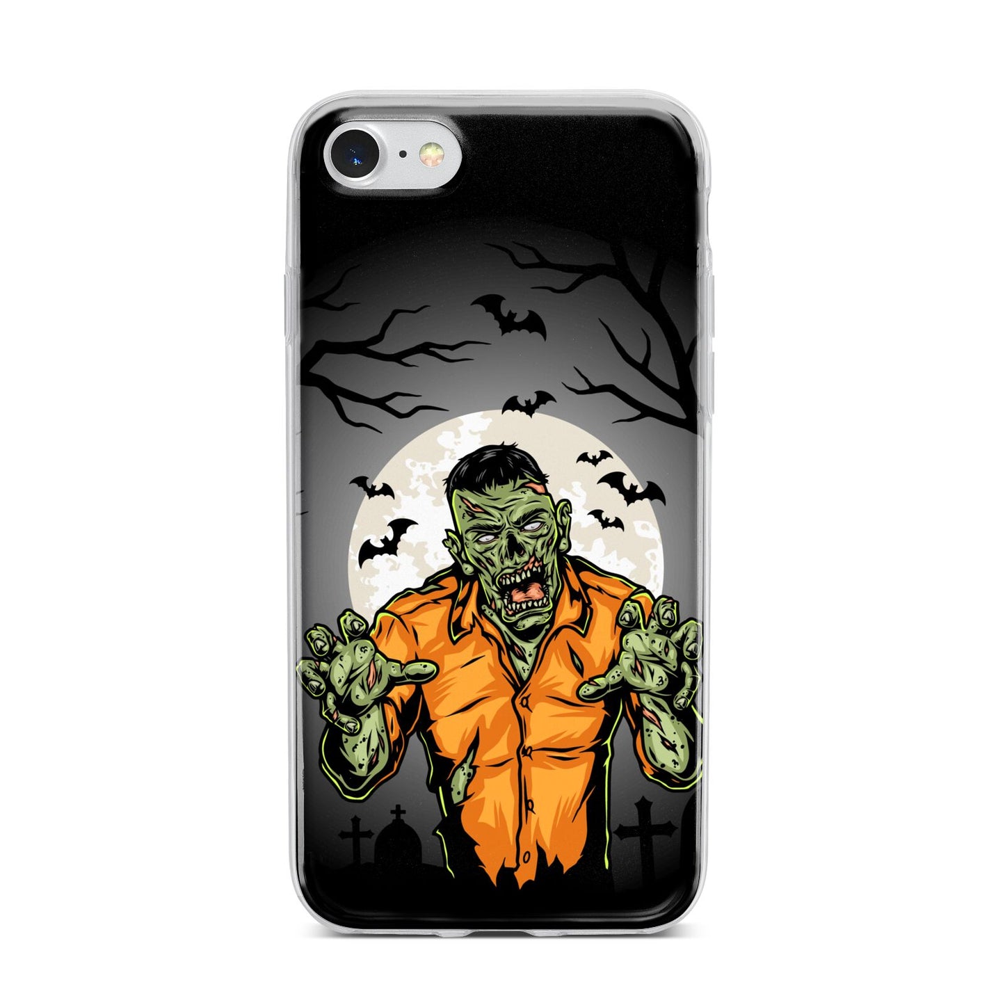 Zombie Night iPhone 7 Bumper Case on Silver iPhone