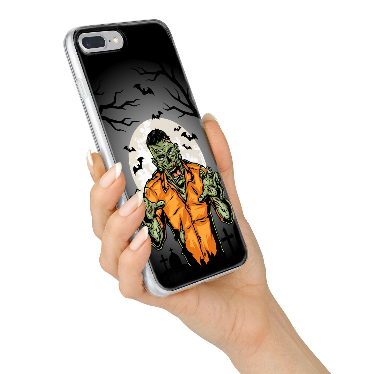 Zombie Night iPhone 7 Plus Bumper Case on Silver iPhone Alternative Image
