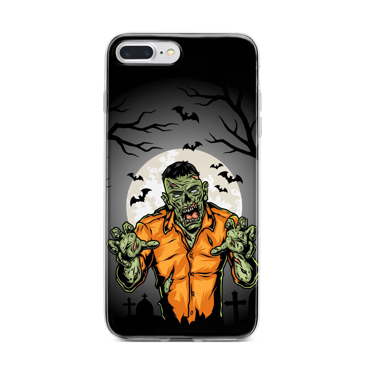 Zombie Night iPhone 7 Plus Bumper Case on Silver iPhone