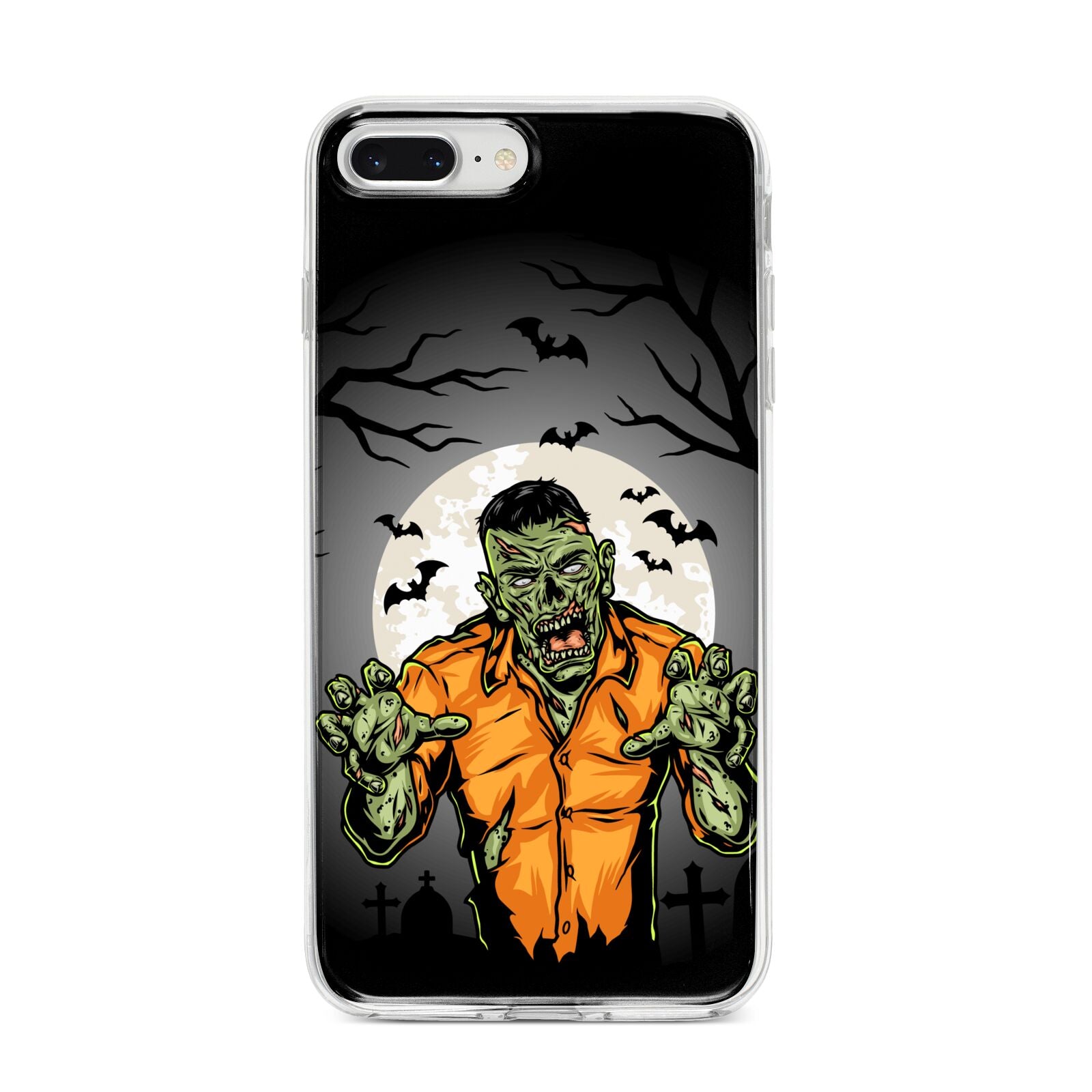 Zombie Night iPhone 8 Plus Bumper Case on Silver iPhone