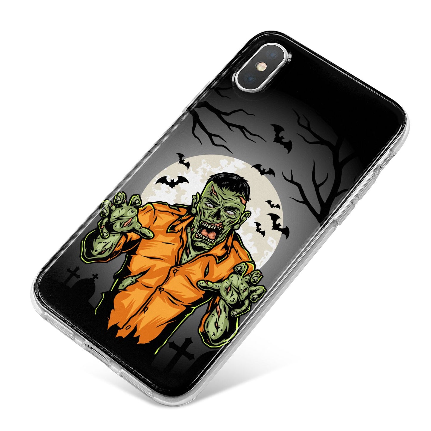 Zombie Night iPhone X Bumper Case on Silver iPhone