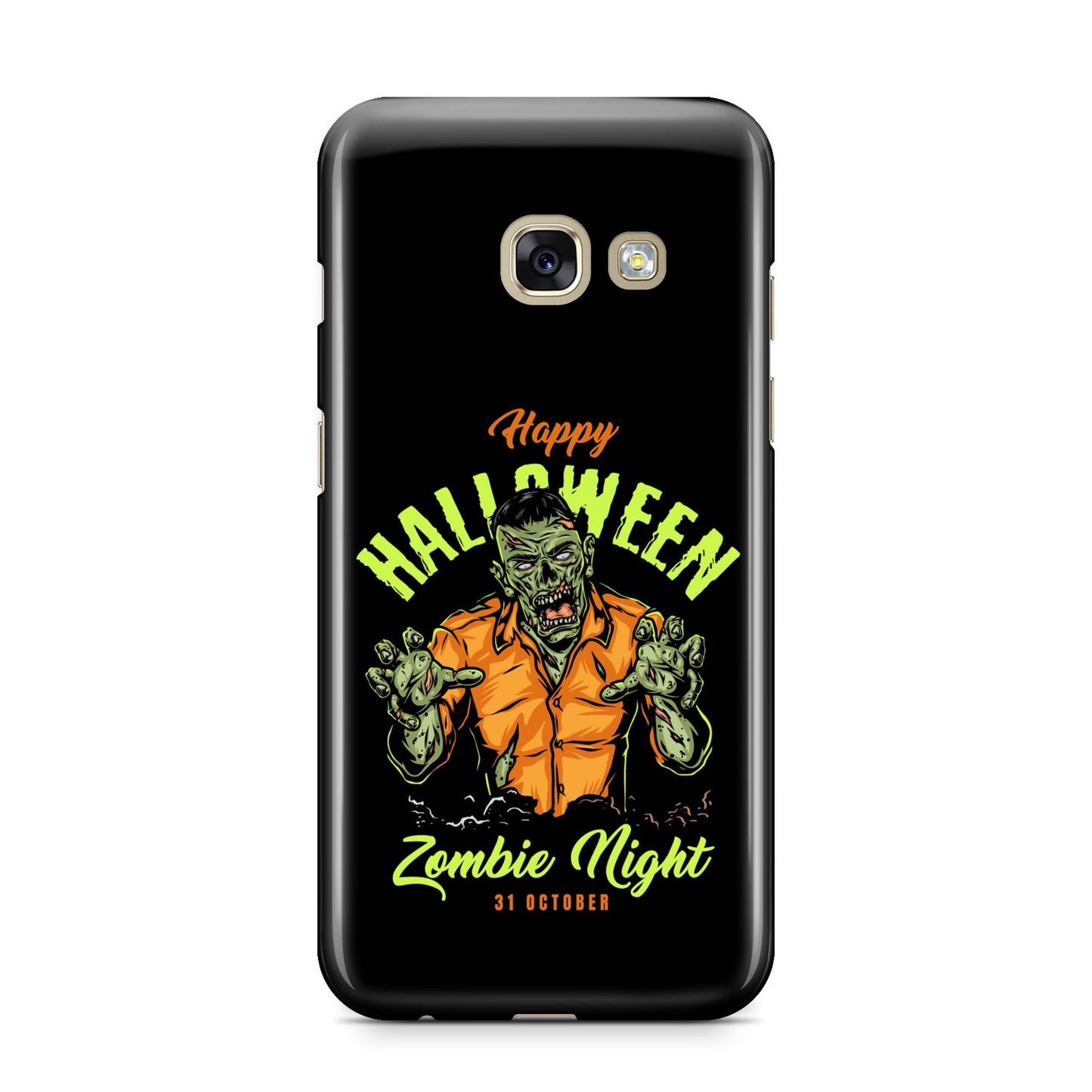 Zombie Samsung Galaxy A3 2017 Case on gold phone