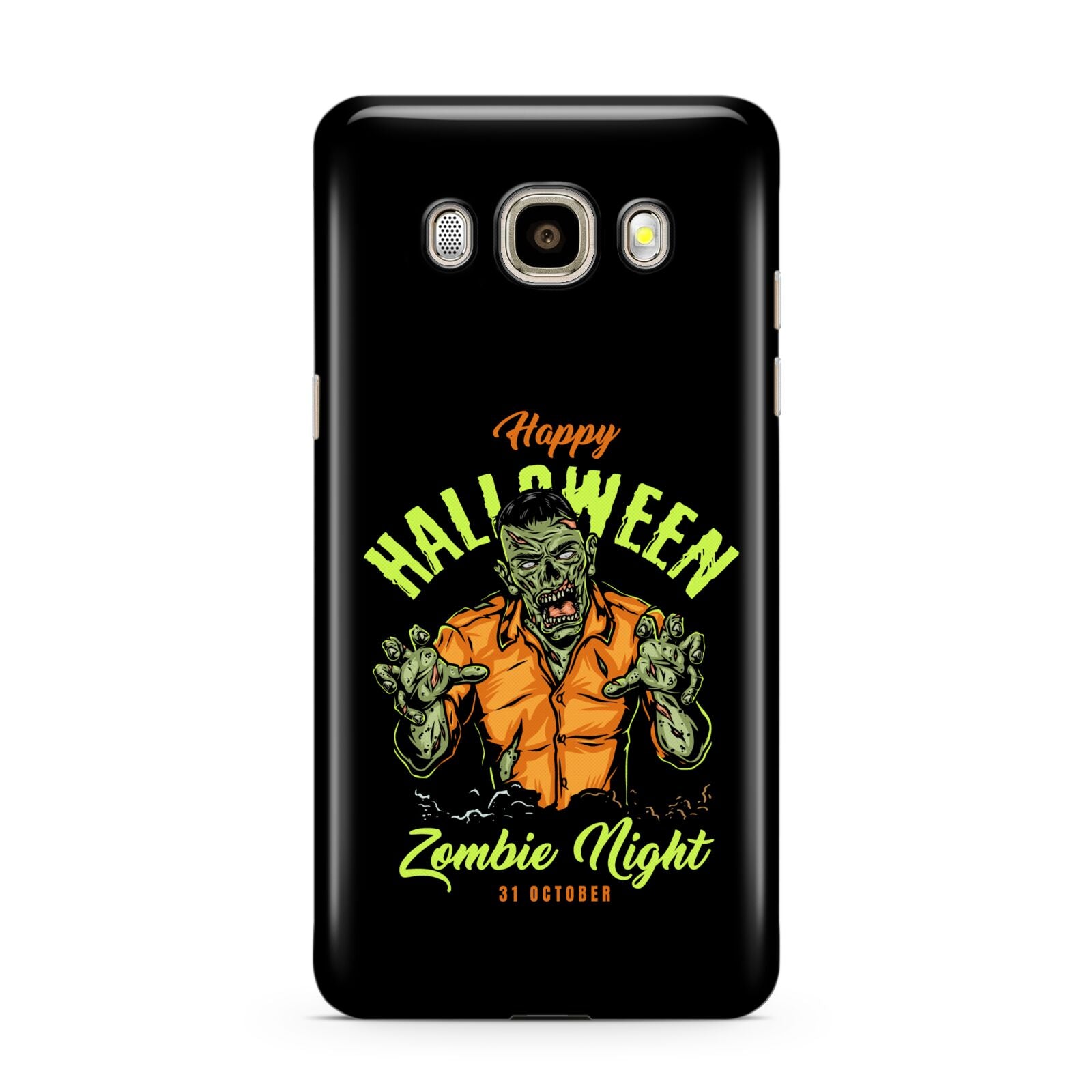 Zombie Samsung Galaxy J7 2016 Case on gold phone