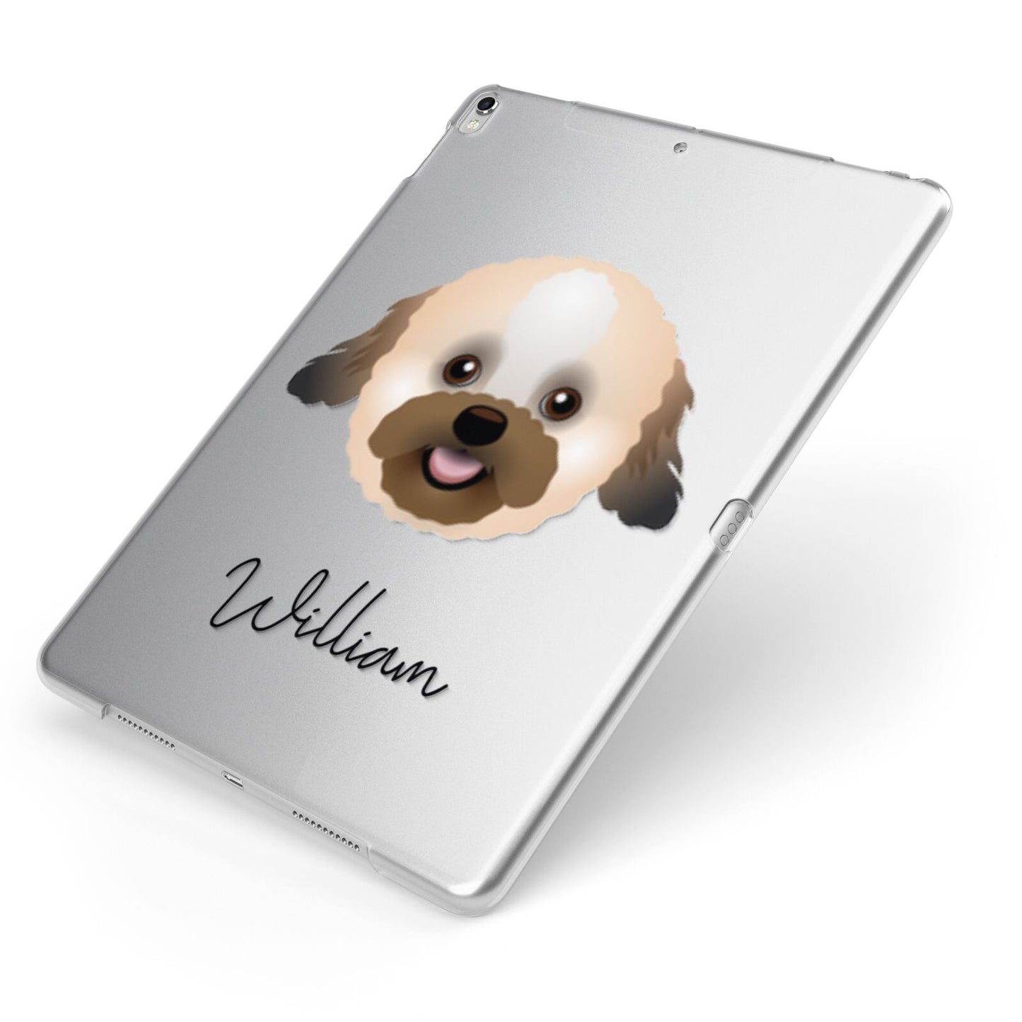 Zuchon Personalised Apple iPad Case on Silver iPad Side View