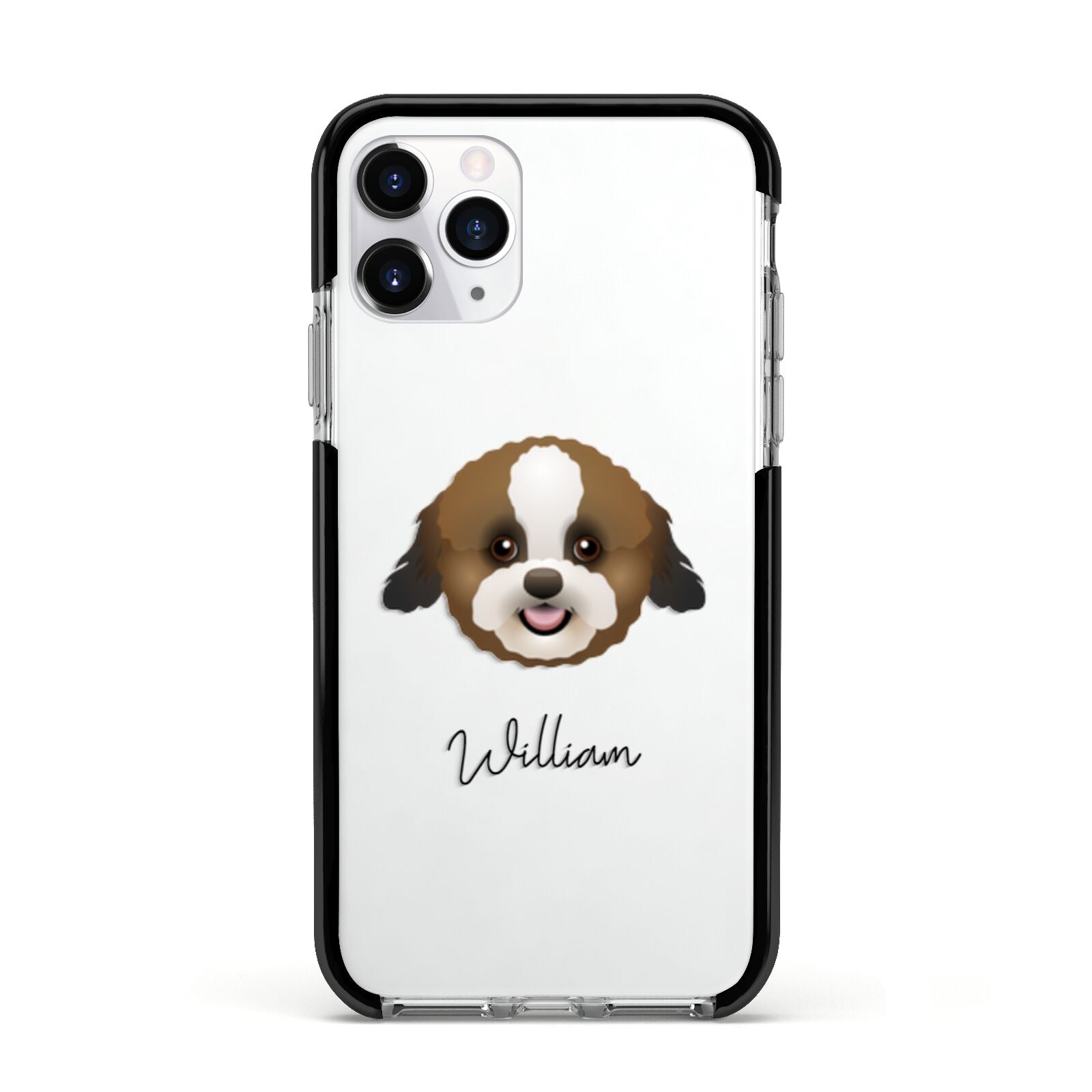Zuchon Personalised Apple iPhone 11 Pro in Silver with Black Impact Case