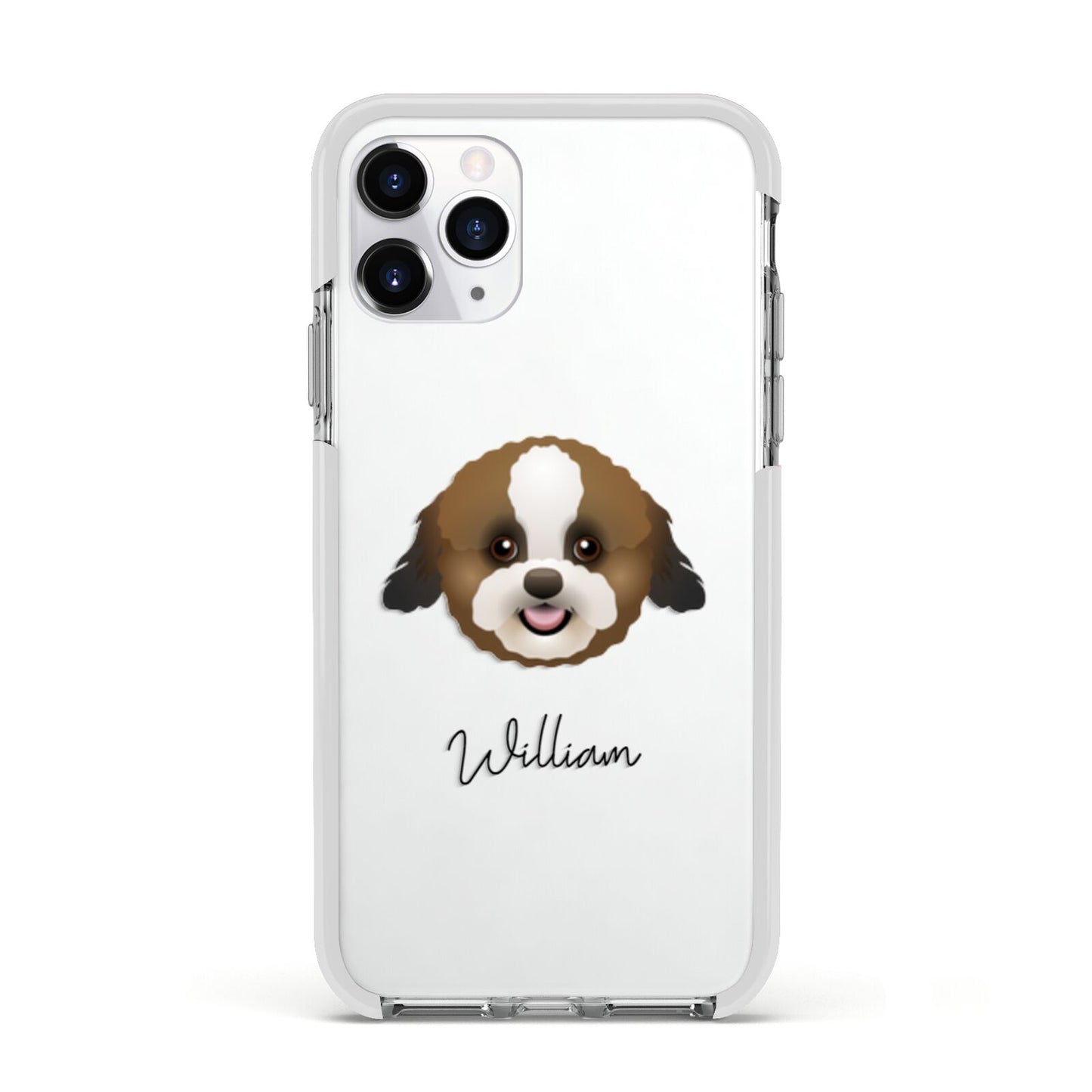 Zuchon Personalised Apple iPhone 11 Pro in Silver with White Impact Case