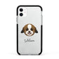 Zuchon Personalised Apple iPhone 11 in White with Black Impact Case