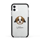 Zuchon Personalised Apple iPhone 11 in White with Black Impact Case