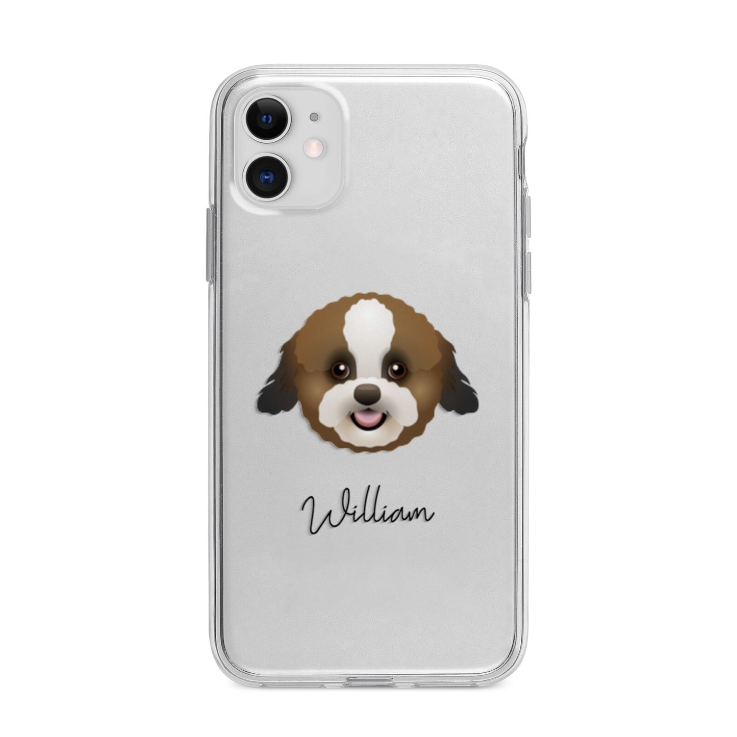 Zuchon Personalised Apple iPhone 11 in White with Bumper Case