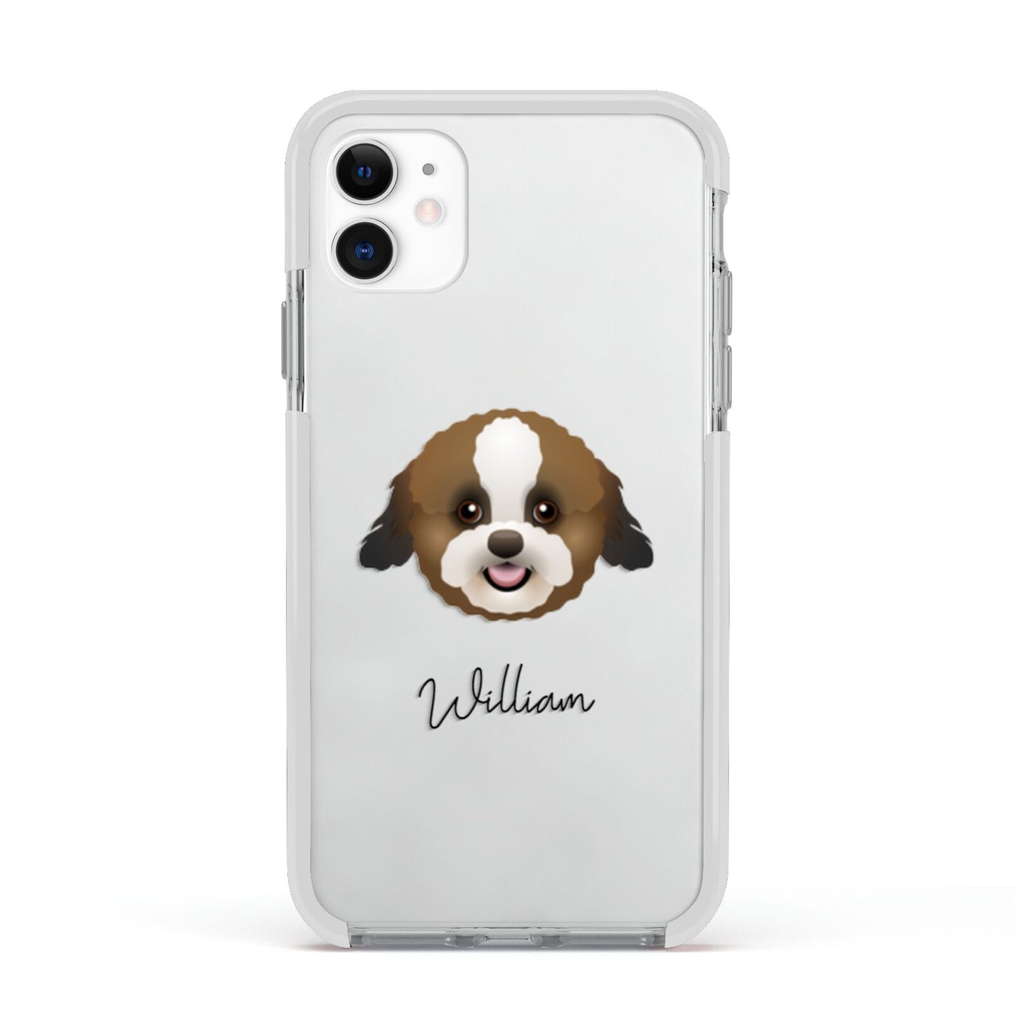 Zuchon Personalised Apple iPhone 11 in White with White Impact Case