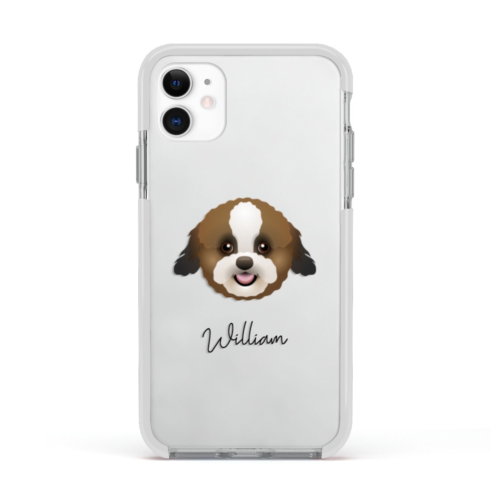 Zuchon Personalised Apple iPhone 11 in White with White Impact Case