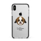 Zuchon Personalised Apple iPhone Xs Max Impact Case Black Edge on Silver Phone