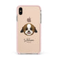 Zuchon Personalised Apple iPhone Xs Max Impact Case Pink Edge on Gold Phone
