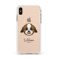 Zuchon Personalised Apple iPhone Xs Max Impact Case White Edge on Gold Phone