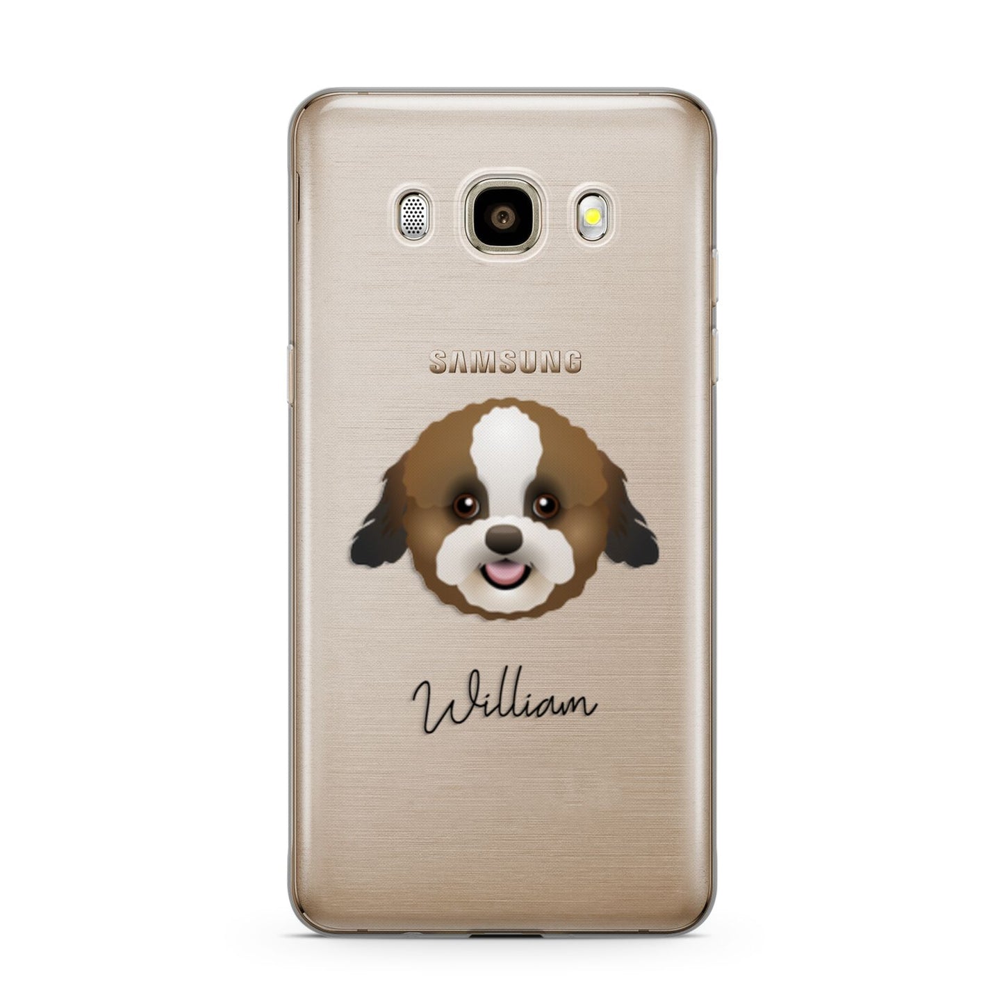 Zuchon Personalised Samsung Galaxy J7 2016 Case on gold phone