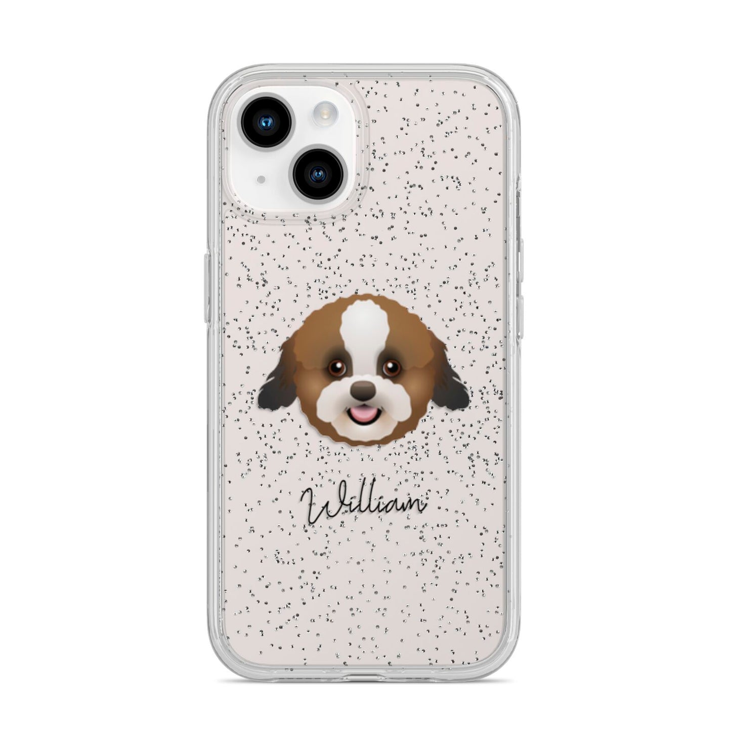 Zuchon Personalised iPhone 14 Glitter Tough Case Starlight