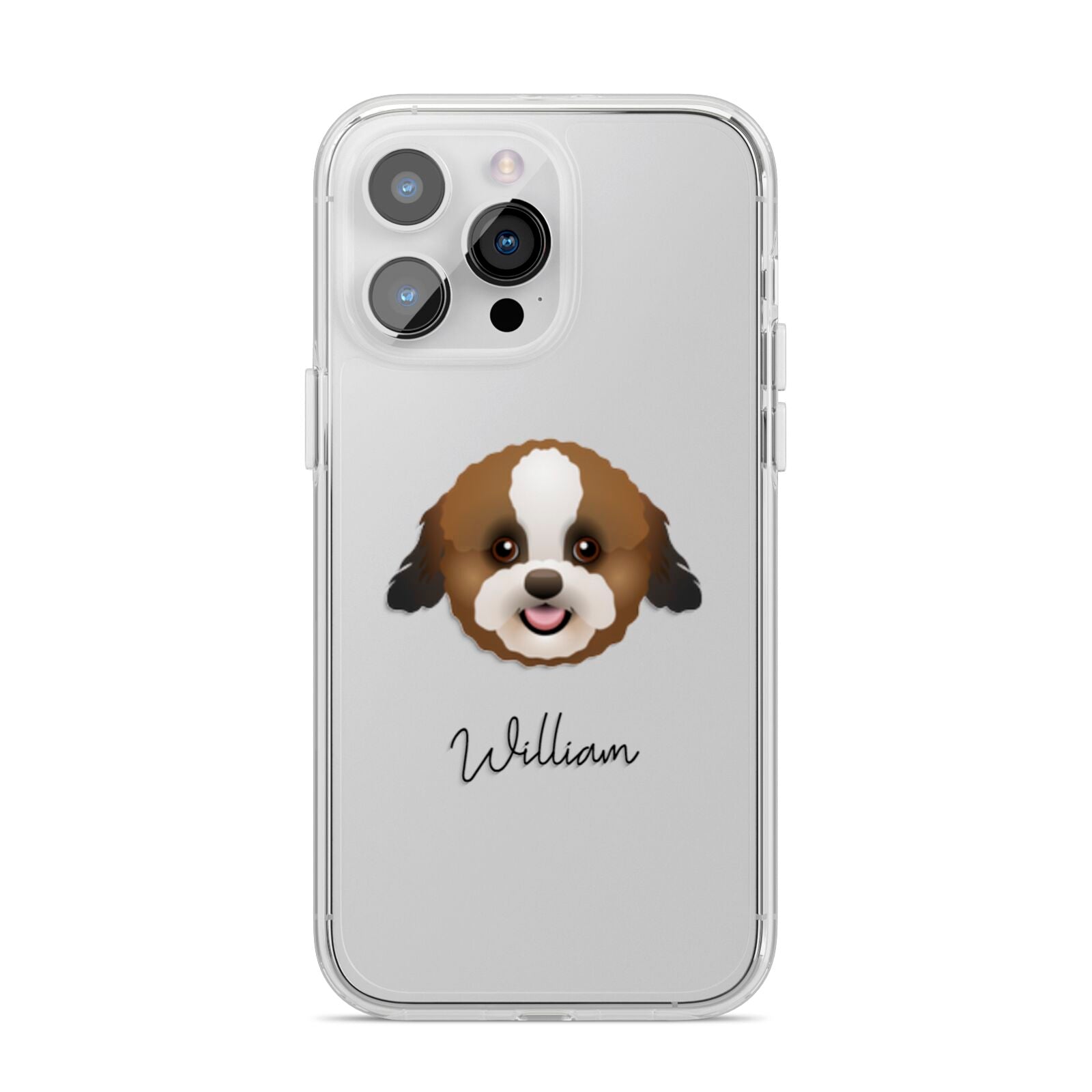 Zuchon Personalised iPhone 14 Pro Max Clear Tough Case Silver