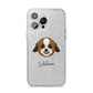Zuchon Personalised iPhone 14 Pro Max Glitter Tough Case Silver