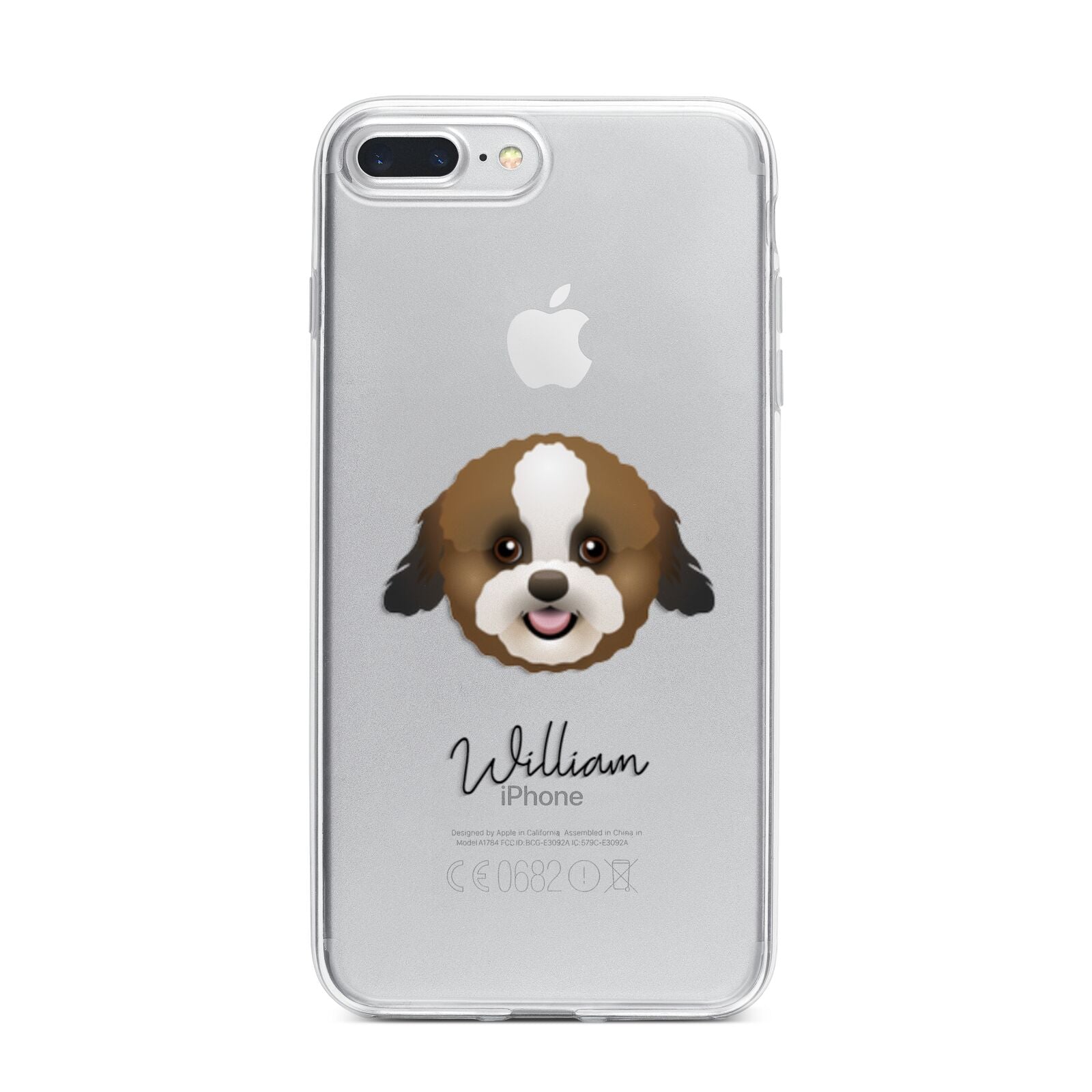 Zuchon Personalised iPhone 7 Plus Bumper Case on Silver iPhone