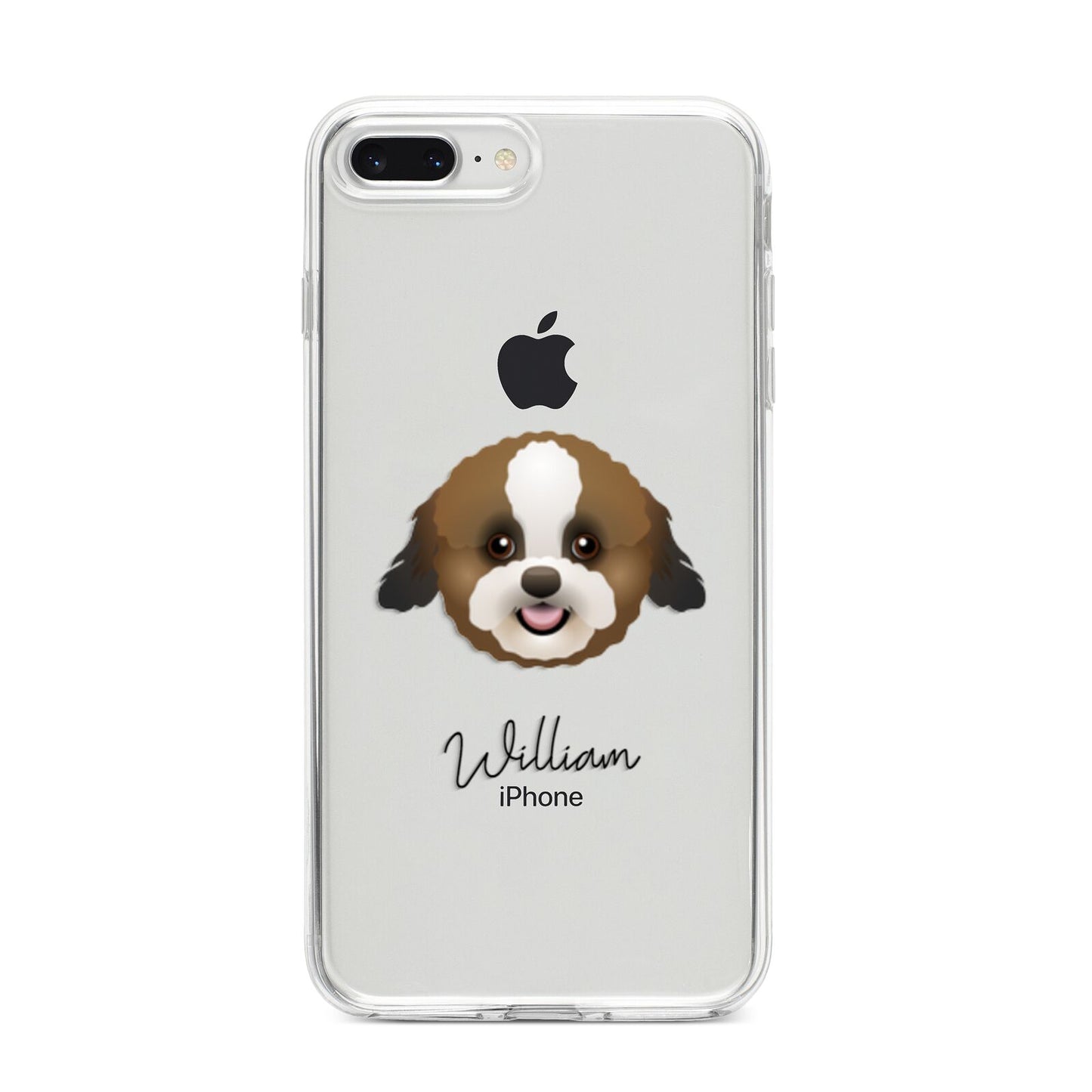 Zuchon Personalised iPhone 8 Plus Bumper Case on Silver iPhone