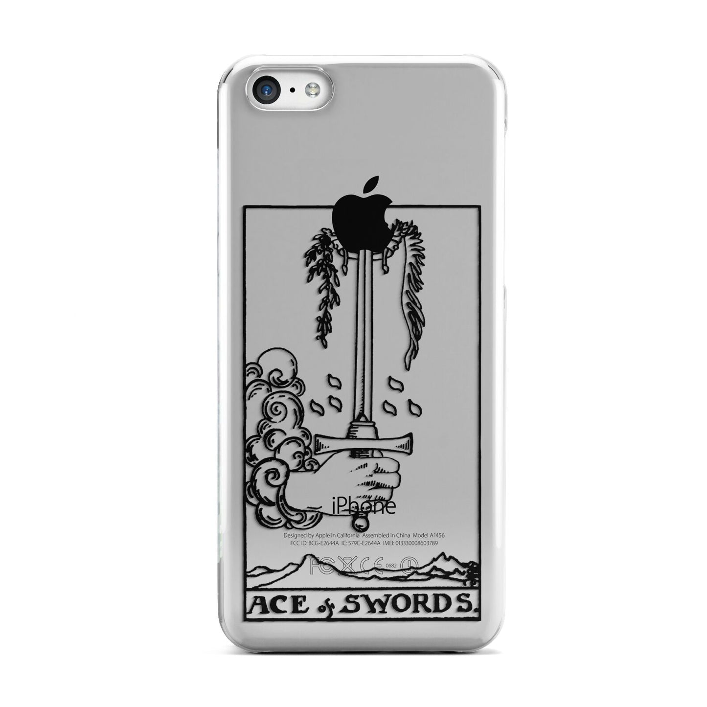 Ace of Swords Monochrome Apple iPhone 5c Case