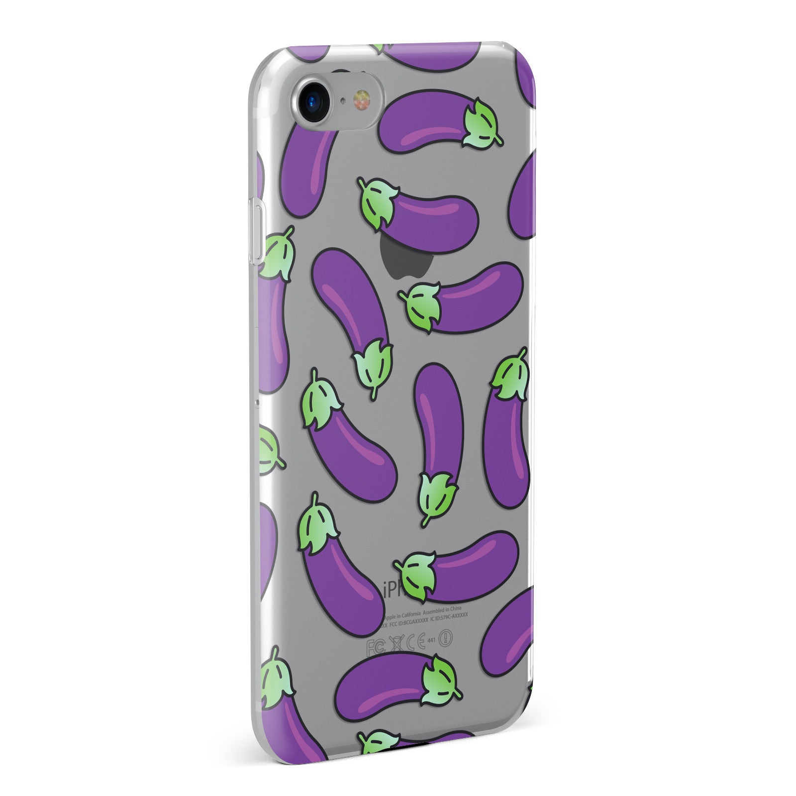 Aubergine Transparent Apple iPhone Case Fourty Five Degrees