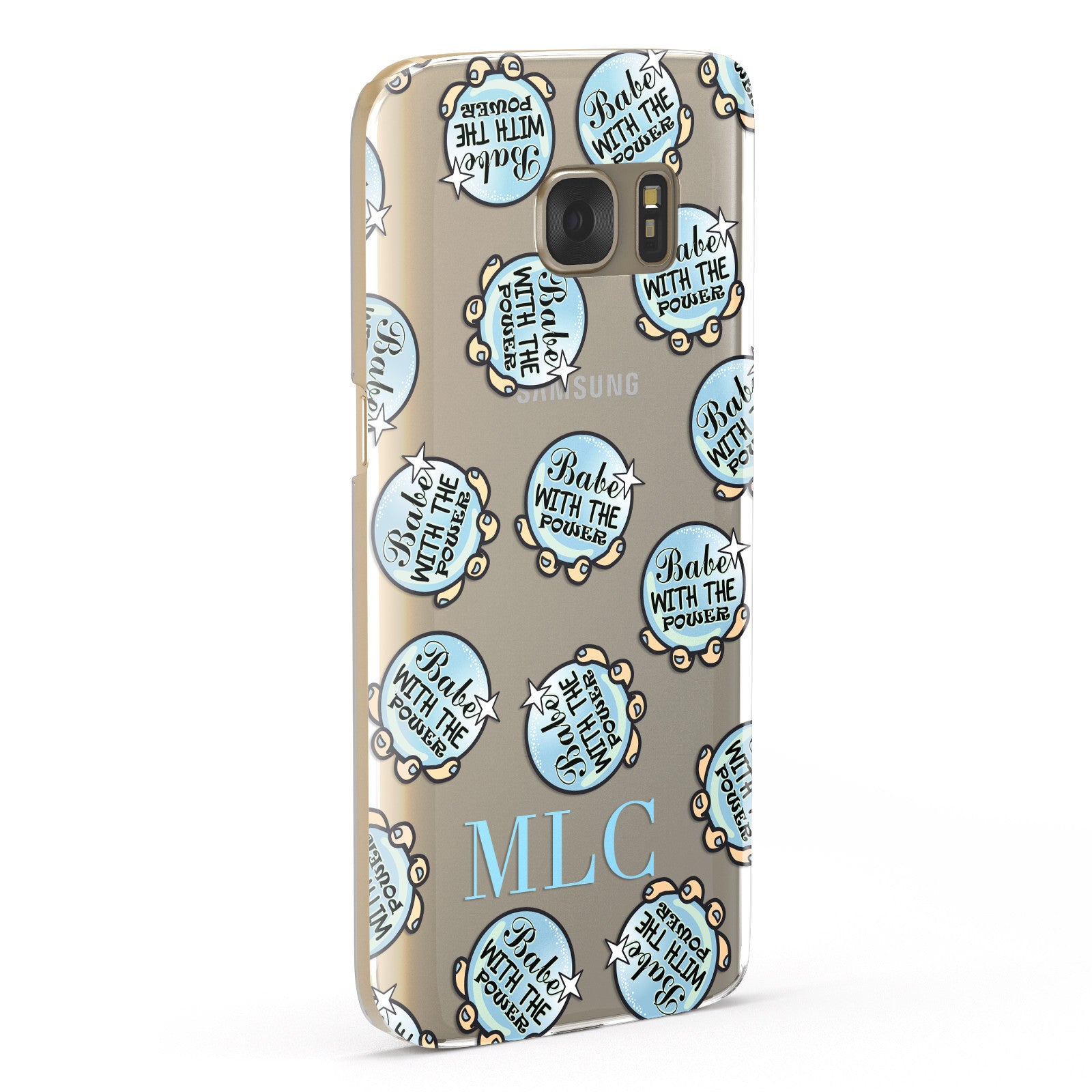 Personalised Babe With Power Initials Samsung Galaxy Case Fourty Five Degrees