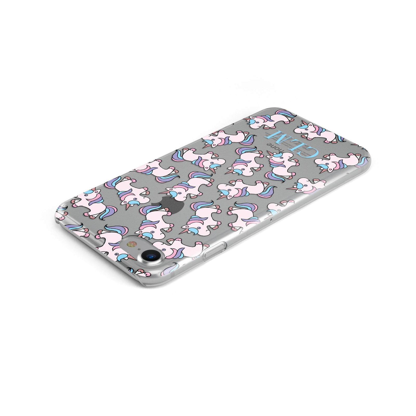 Baby Unicorn Personalised Initials Apple iPhone Case Top Cutout