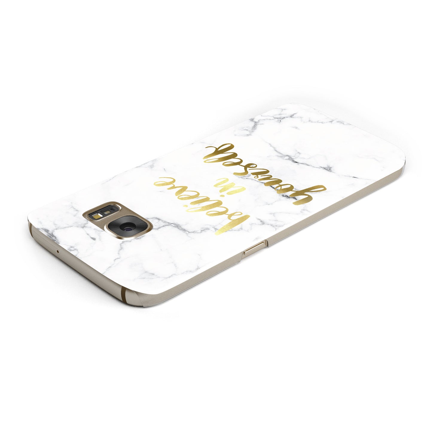 Believe In Yourself Gold Marble Samsung Galaxy Case Top Cutout