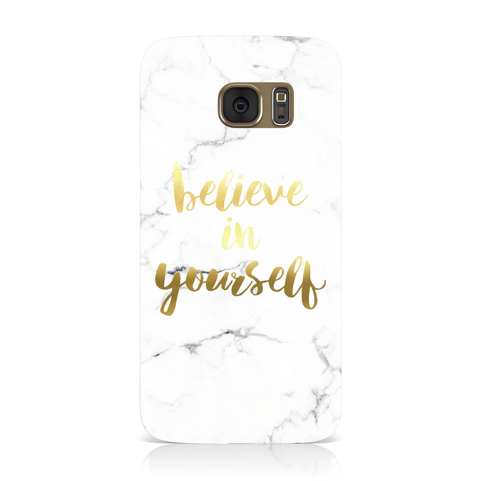 Believe In Yourself Gold Marble Samsung Galaxy Case