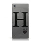 Personalised Black Big Initial & 3 Small Clear Sony Xperia Case