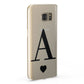 Personalised Black Big Initial & Heart Clear Samsung Galaxy Case Fourty Five Degrees