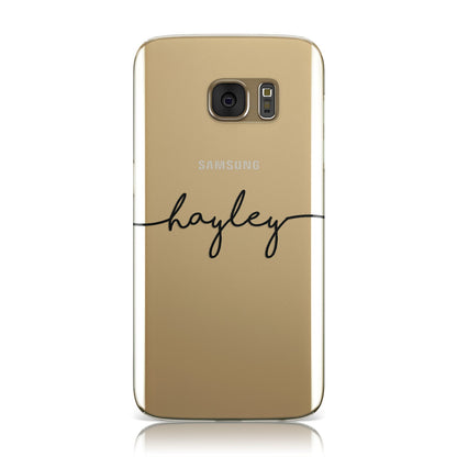 Personalised Black Handwritten Name Custom Samsung Galaxy Case