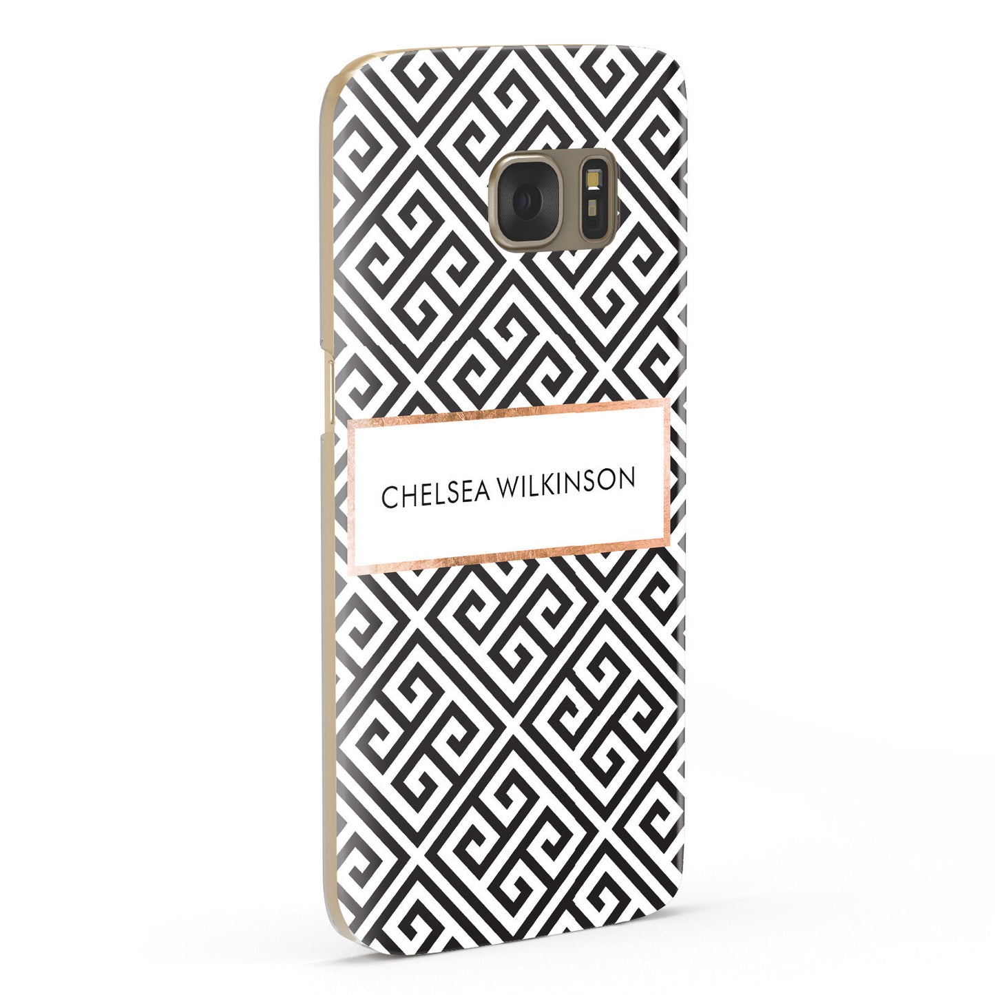 Personalised Black Pattern Name Or Initials Samsung Galaxy Case Fourty Five Degrees