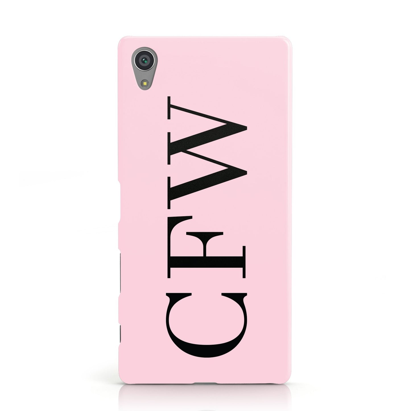 Personalised Black & Pink Side Initials Sony Xperia Case